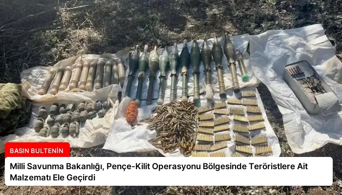 Milli Savunma Bakanlığı, Pençe-Kilit Operasyonu Bölgesinde Teröristlere Ait Malzematı Ele Geçirdi