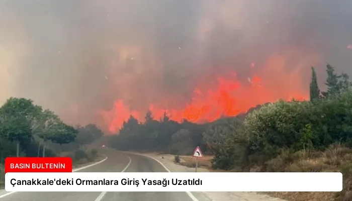 Çanakkale’deki Ormanlara Giriş Yasağı Uzatıldı