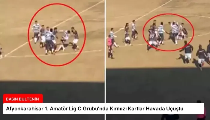 Afyonkarahisar 1. Amatör Lig C Grubu’nda Kırmızı Kartlar Havada Uçuştu