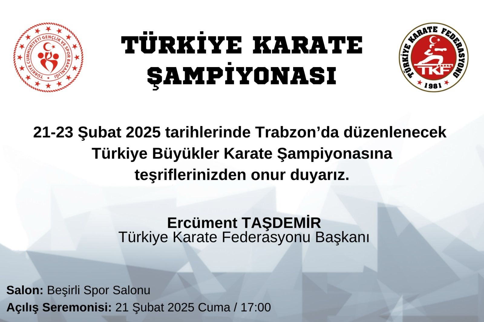 İbrahim Murat Gündüz’den Türkiye Büyükler Karate Şampiyonası’na Tam Destek: Türk Sporcusuna Güvenimiz Tam!