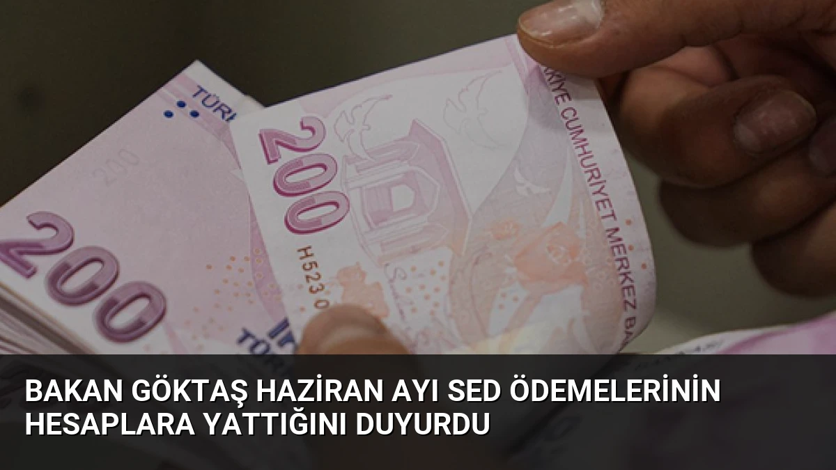 Bakan Göktaş Haziran Ayı SED Ödemelerinin Hesaplara Yattığını Duyurdu