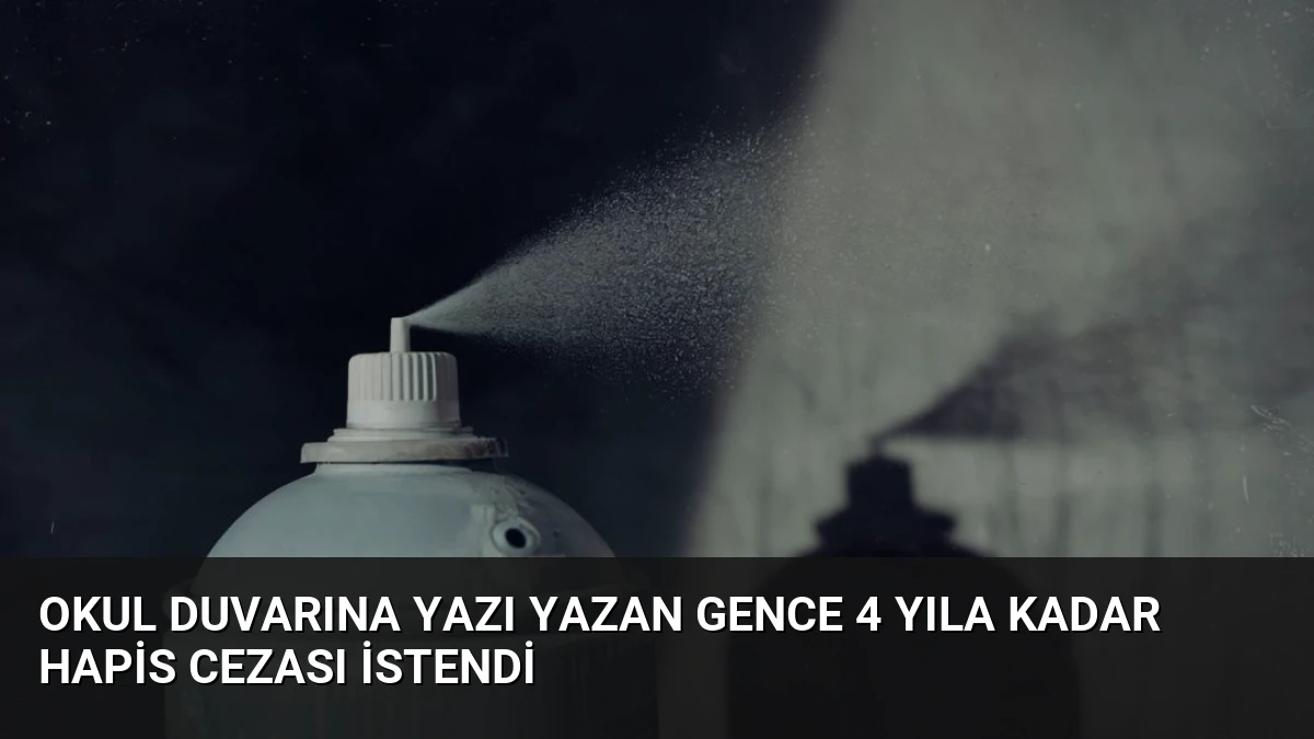Okul Duvarına Yazı Yazan Gence 4 Yıla Kadar Hapis Cezası İstendi