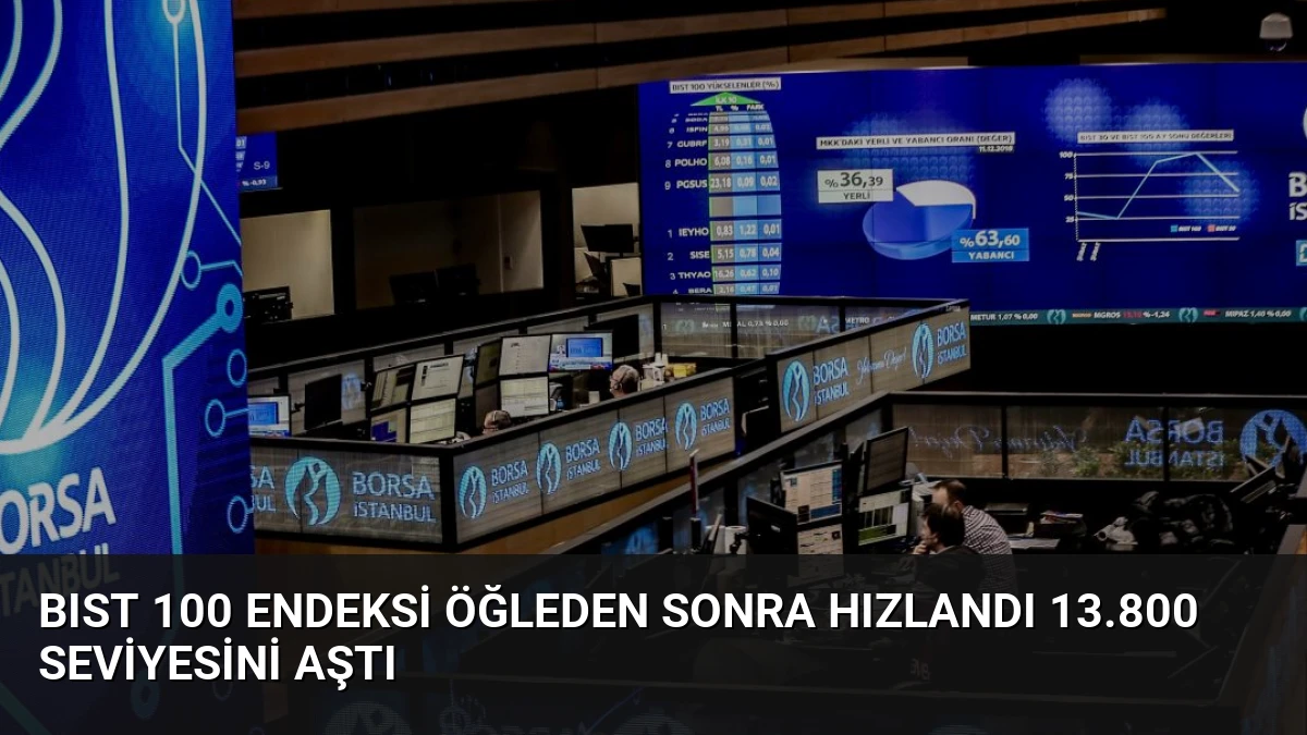 BIST 100 Endeksi Öğleden Sonra Hızlandı 13.800 Seviyesini Aştı