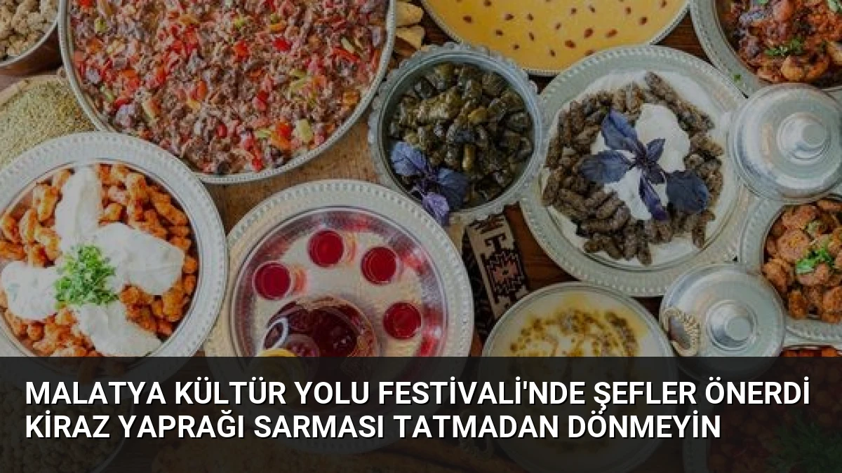 Malatya Kültür Yolu Festivali’nde Şefler Önerdi Kiraz Yaprağı Sarması Tatmadan Dönmeyin