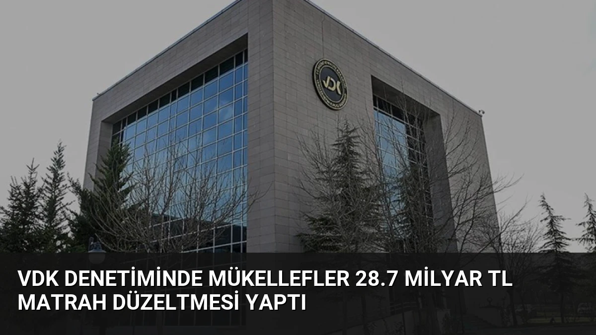 VDK Denetiminde Mükellefler 28.7 Milyar TL Matrah Düzeltmesi Yaptı