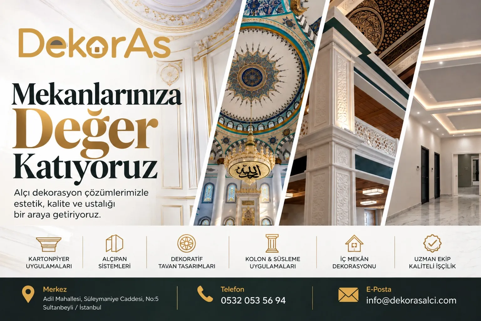Dekoratif Alçı Uygulamalarında Kaliteli İşçiliğin ve Sanatsal Tasarımın Önemi
